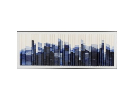 Πίνακας Καμβάς Shadow Skyline Μπλε 160x4x60εκ. - Μπλε
