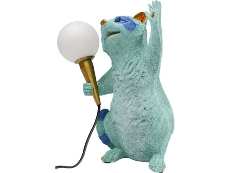 Φωτιστικό Επιτραπέζιο  Racoon Κεραμικό Μπλε 18.5*17.5*31.3εκ. - Μπλε