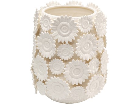 Βάζο Επιτραπέζιο Sunflowers Κεραμικό Λευκό 24x24x30εκ. - Λευκό