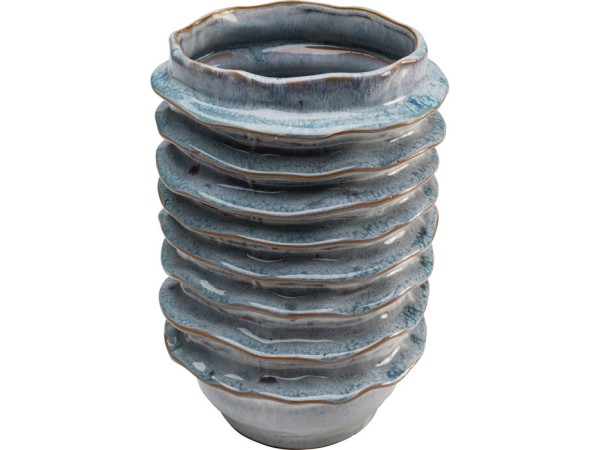 Vase Mina Riffle 24cm - Μπλε Vase Mina Riffle 24cm - Μπλε