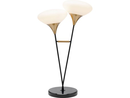 Φωτιστικό Επιτραπέζιο Gocce Μαύρο/Χρυσό Μέταλλο/Γυαλί 28x51x87 εκ. - Μαύρο