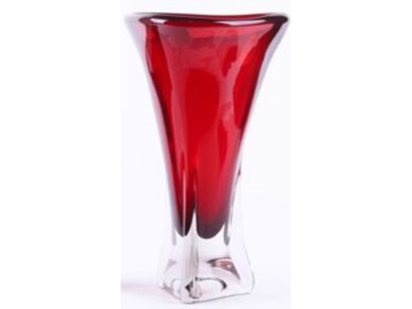 Βάζο Salut Γυαλί Κόκκινο 21x20x36εκ.  - Κόκκινο