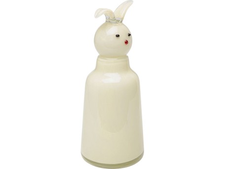 Βάζο Toja Face Γυάλινο Λευκό 14*14*34εκ. - Λευκό