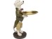 Διακοσμητικό Figurine Gentleman Dog Tray Πολυρεσίνη Χρυσό/Λευκό 28.5x17.5x43εκ. - Χρυσό