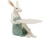 Διακοσμητικό Επιτραπέζιο  Lady Rabbit Κεραμικό Λευκό 26*20*28.5εκ. - Πράσινο