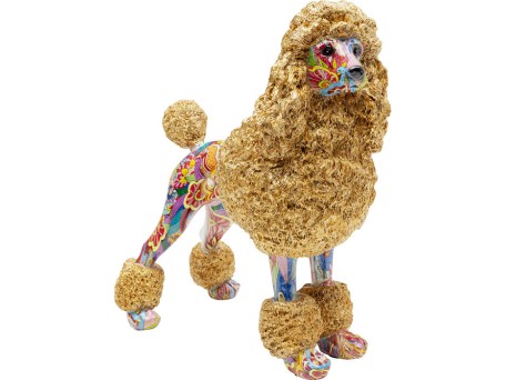 Διακοσμητικό Επιτραπέζιο Poodle Πολύχρωμο 32*15,5*34εκ. - Χρυσό