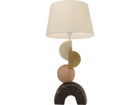 Φωτιστικό Επιτραπέζιο Geo Πολυρεσίνη Μπεζ 30x30x63εκ.  - Μπεζ