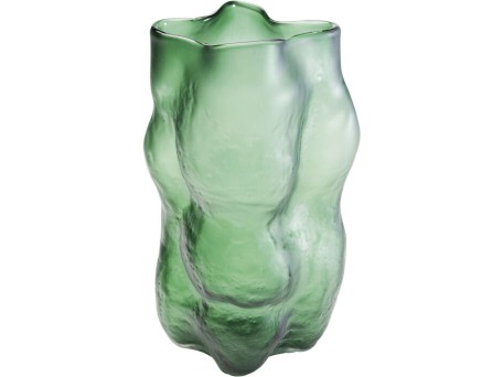 Βάζο Enrique Γυάλινο Πράσινο 21.5x21.5x36εκ. - Πράσινο