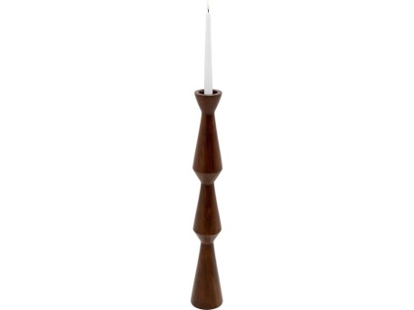 Κηροπήγιο Jorge Ξύλινο Μπεζ 9.5x9.5x66εκ. - Μπεζ