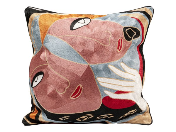 Διακοσμητικό Μαξιλάρι Art Line Πρόσωπα Πολύχρωμο Βαμβάκι 50x1x50 εκ - Πολύχρωμο Διακοσμητικό Μαξιλάρι Art Line Πρόσωπα Πολύχρωμο Βαμβάκι 50x1x50 εκ - Πολύχρωμο