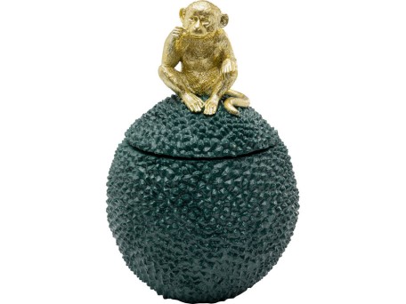 Διακοσμητικό Επιτραπέζιο Jackfruit Monkey Πολυρεσίνη Πράσινο/Χρυσό 20x20x30εκ. - Χρυσό