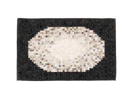 Χαλί  Pixel Circle Δέρμα Γκρι 170*240*0.5εκ. - Γκρι