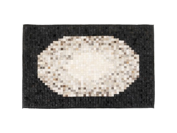 Χαλί  Pixel Circle Δέρμα Γκρι 170*240*0.5εκ. - Γκρι