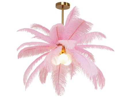 Pendant Lamp Feather Palm Pink Ø60cm - Ροζ