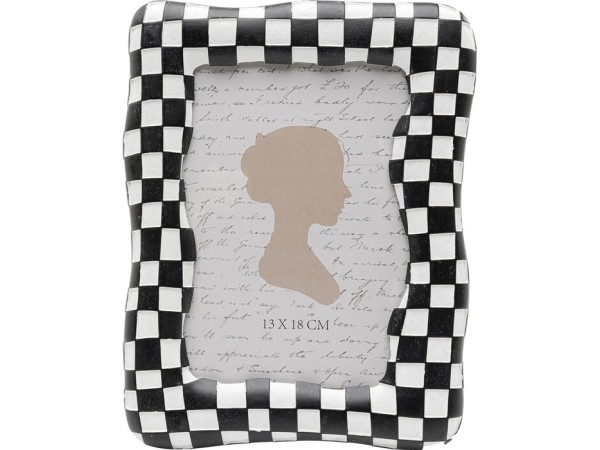 Κορνίζα Checker Πολυρεσίνη Μαύρο 13x18εκ. - Μαύρο