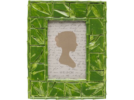 Κορνίζα Leaf Green Πολυρεσίνη Πράσινη 10x15εκ. - Πράσινο