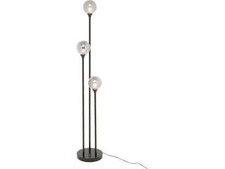 Φωτιστικό Δαπέδου Al Capone Tre Γυαλί Μαύρο 30*30*175εκ. - Μαύρο