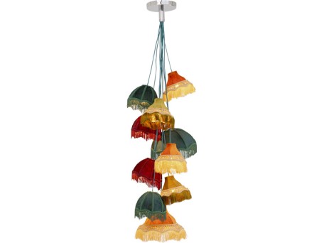 Pendant Lamp Saloon Fringes 9-lite - Πολύχρωμο