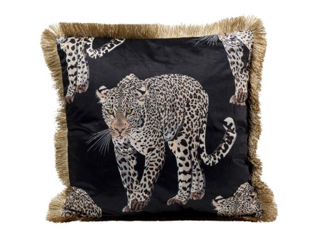 Cushion Leopard 45x45cm - Μαύρο