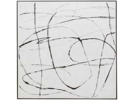 Πίνακας Καμβάς  Sketch Ασπρόμαυρος  120*6*120εκ. - Λευκό