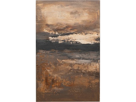 Πίνακας Καμβάς  Dusty Horizon Καφέ 100*4*150εκ. - Καφέ
