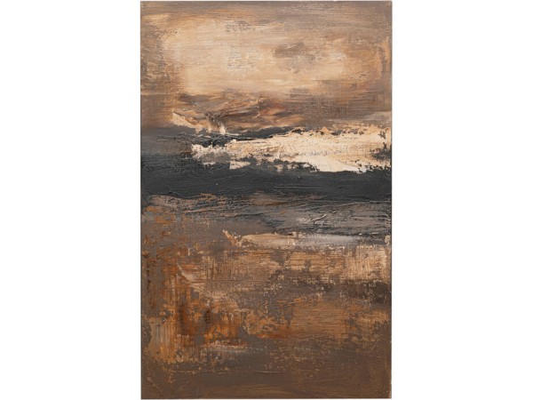 Πίνακας Καμβάς  Dusty Horizon Καφέ 100*4*150εκ. - Καφέ