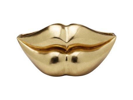 Κασπό Lips Κεραμικό Χρυσό 56*57*29εκ. - Χρυσό