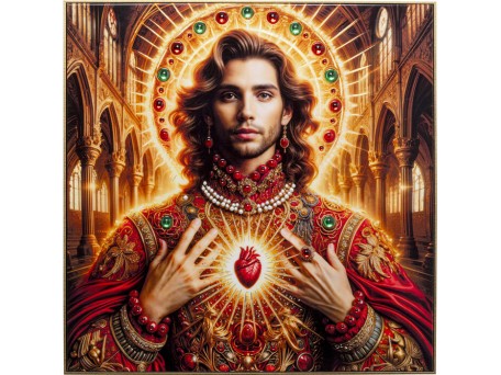 Πίνακας Καμβάς  Muse Halo Man Χρυσός 100*5*100εκ. - Χρυσό