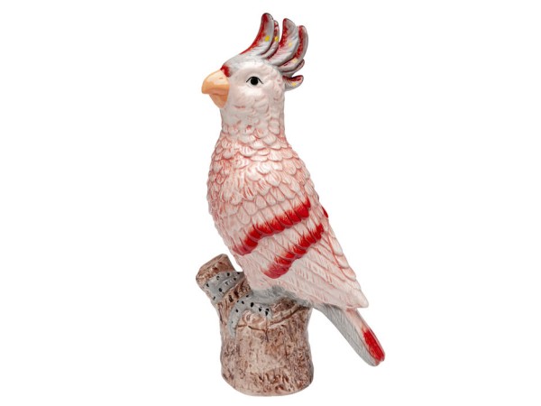 Διακοσμητικό Επιτραπέζιο Παπαγάλος  Papagayo Κεραμικό Ροζ 17*11*33εκ. - Ροζ