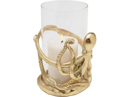 Κηροπήγιο  Octopus Κεραμικό Χρυσό 13*13*19εκ. - Χρυσό