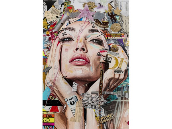 Πίνακας Γυάλινος  Artsy Portrait Front Πολύχρωμος 80x0.4x120εκ. - Πολύχρωμο