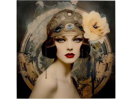 Πίνακας Γυάλινος  Muse Art Nouveau Πολύχρωμος  100x0.4x100εκ. - Πολύχρωμο
