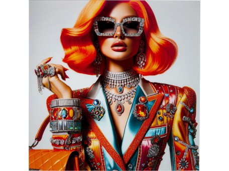 Πίνακας Γυάλινος Muse Posh Πολύχρωμος 100*0.4*100εκ. - Πολύχρωμο