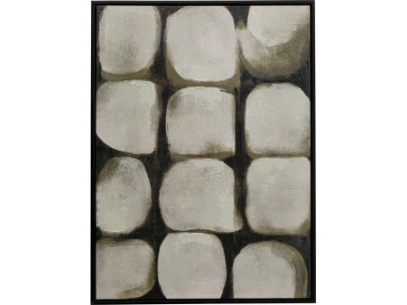 Πίνακας Καμβάς  Pinceau Cloud Καφέ 55*4*75εκ. - Γκρι