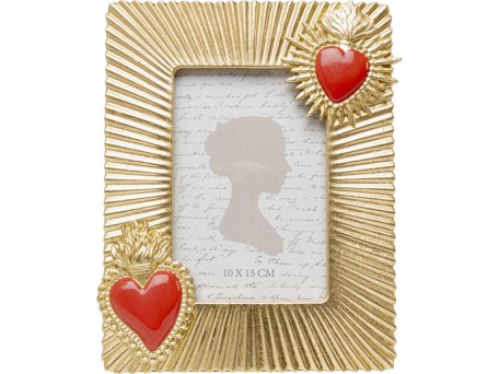 Κορνίζα Flaming Heart Due Χρυσή 18*2.5*22.5εκ. - Χρυσό