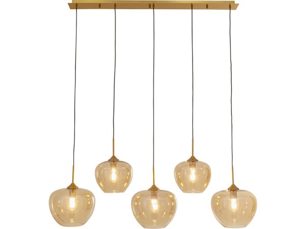 Pendant Lamp Sphere Amber Five 160cm - Χρυσό