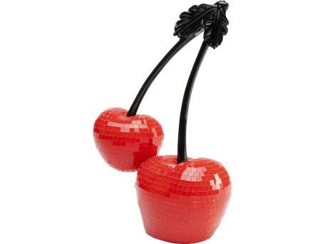 Διακοσμητικό Επιτραπέζιο  Cherries Κεραμικά Κόκκινα 16*9*25εκ. - Κόκκινο