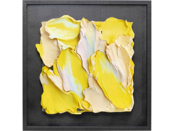 Πίνακας Abstract In Box Κίτρινος 80x3.5x80εκ. - Μαύρο Πίνακας Abstract In Box Κίτρινος 80x3.5x80εκ. - Μαύρο