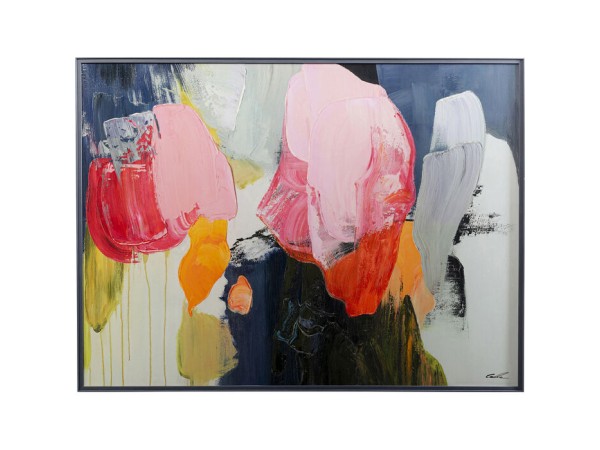 Framed Picture Abstract High Gloss Pink 160x120cm - Πολύχρωμο Framed Picture Abstract High Gloss Pink 160x120cm - Πολύχρωμο