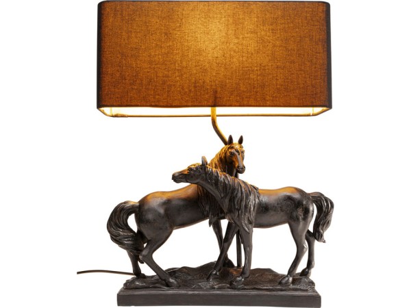 Φωτιστικό Επιτραπέζιο  Horse Family Κεραμικό Καφέ 40.5*16.5*52.5εκ. - Καφέ