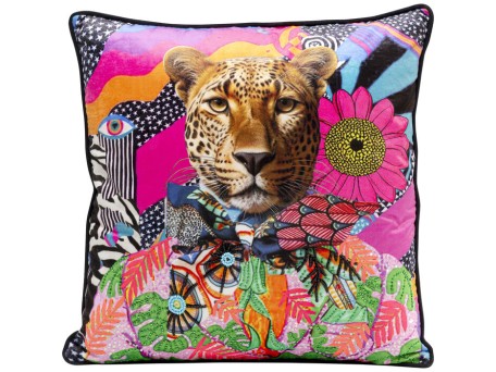 Μαξιλάρι  Fantasy Cheetah Βελούδο Πολύχρωμο 45*20*45εκ. - Πολύχρωμο