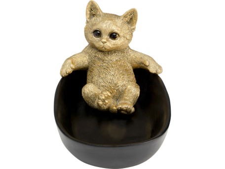 Διακοσμητικό Επιτραπέζιο  Bathing Cat Μαύρο 20*12.5*12εκ. - Μαύρο