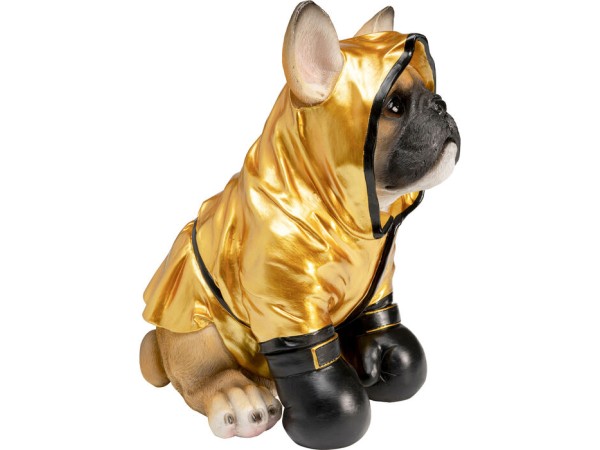 Διακοσμητικό Επιτραπέζιο Κουμπαράς  Boxing Dog Χρυσός 22*16*26εκ. - Μαύρο