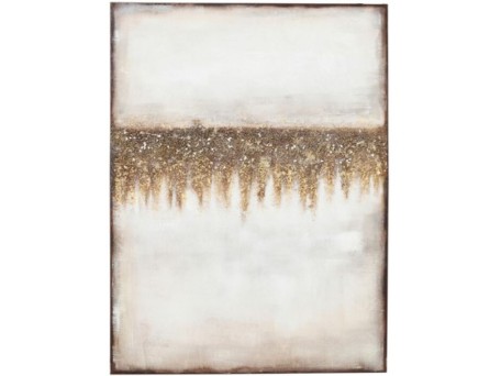 Πίνακας Καμβάς Abstract Fields Μπεζ 55x3x75εκ. - Μπεζ