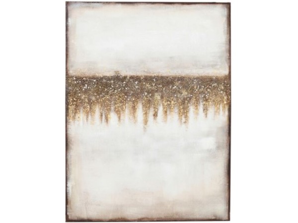 Πίνακας Καμβάς Abstract Fields Μπεζ 55x3x75εκ. - Μπεζ