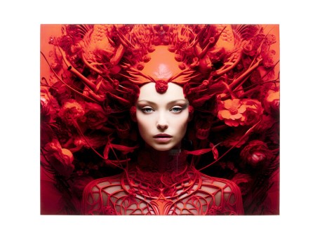 Πίνακας Γυάλινος  Red All Over 50*0.4*40εκ. - Κόκκινο