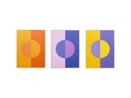 Framed Picture Mondphase (3/Set) - Πολύχρωμο