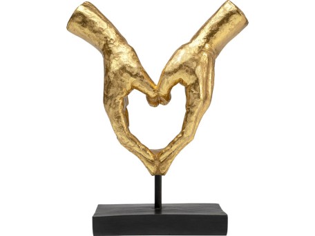 Διακοσμητικό Επιτραπέζιο Heart Hands Κεραμικό Χρυσό 27*10*33εκ. - Χρυσό