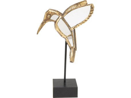 Διακοσμητικό Επιτραπέζιο Hummingbird Mirror Χρυσό 22*22*40.5εκ. - Χρυσό