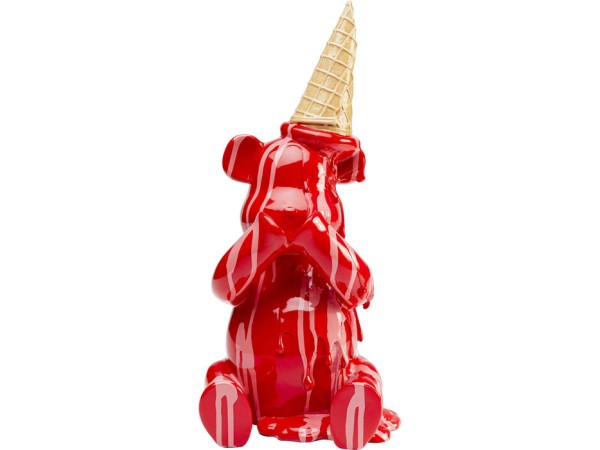 Διακοσμητικό Επιτραπέζιο  Sitting Gelato Bear Κόκκινο 18*17*37εκ. - Κόκκινο